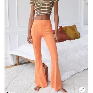 UO Out from under flare pant orange